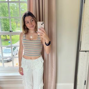 American Eagle Straight Across Top